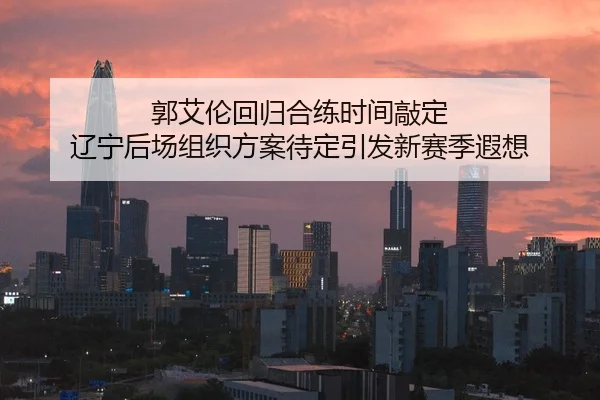郭艾伦回归合练时间敲定 辽宁后场组织方案待定引发新赛季遐想